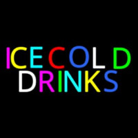 Multi Colored Ice Cold Drinks Neonkyltti