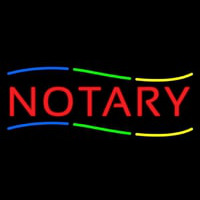 Multi Colored Notary Neonkyltti