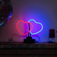 Multicolor Heart Desktop Neonkyltti