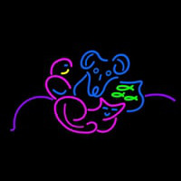 Multicolor Pet Logo Neonkyltti