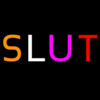 Multicolor Sluts Neonkyltti