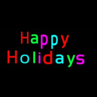 Multicolored Happy Holidays Neonkyltti