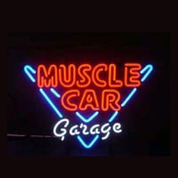 Muscle Car Garage Kauppa Avoinna Neonkyltti