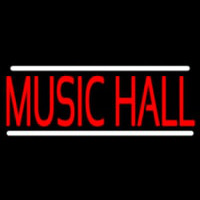 Music Hall White 1 Neonkyltti