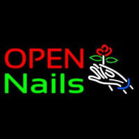 Nails Open Logo Neonkyltti