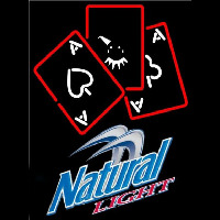 Natural Light Ace And Poker Beer Sign Neonkyltti