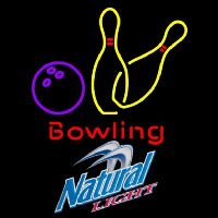 Natural Light Bowling Yellow Beer Sign Neonkyltti