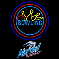 Natural Light Bowling Yellow Blue Beer Sign Neonkyltti