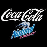 Natural Light Coca Cola White Beer Sign Neonkyltti