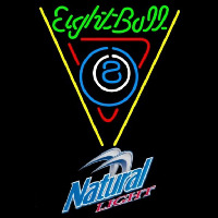Natural Light Eightball Billiards Pool Beer Sign Neonkyltti