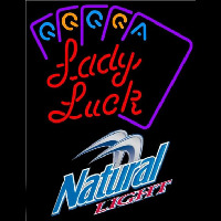 Natural Light Lady Luck Series Beer Sign Neonkyltti