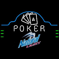 Natural Light Poker Ace Cards Beer Sign Neonkyltti
