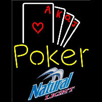 Natural Light Poker Ace Series Beer Sign Neonkyltti