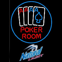 Natural Light Poker Room Beer Sign Neonkyltti