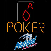Natural Light Poker Squver Ace Beer Sign Neonkyltti