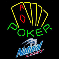 Natural Light Poker Yellow Beer Sign Neonkyltti