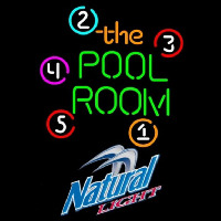 Natural Light Pool Room Billiards Beer Sign Neonkyltti