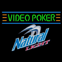 Natural Light Video Poker Beer Sign Neonkyltti