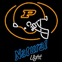 Natural Light with Purdue University Boilermakers Helmet Beer Sign Neonkyltti