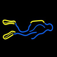 Neon Scuba Diver Neonkyltti