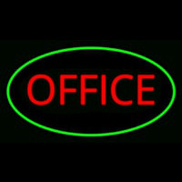 Office Oval Green Neonkyltti