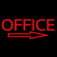 Office With Arrow Neonkyltti