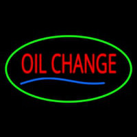 Oil Change Green Oval Neonkyltti