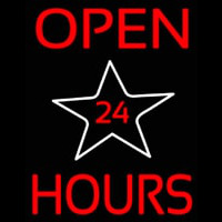 Open 24 Hours Star Neonkyltti