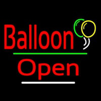 Open Balloon Green Line Neonkyltti