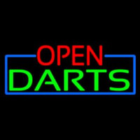 Open Darts With Blue Border Neonkyltti