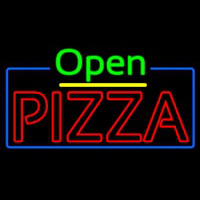 Open Double Stroke Pizza With Blue Border Neonkyltti
