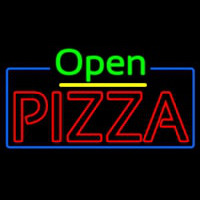 Open Double Stroke Pizza With Blue Border Neonkyltti