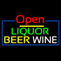 Open Liquor Beer Wine Neonkyltti