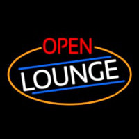Open Lounge Oval With Orange Border Neonkyltti