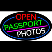 Open Passport Photos Oval With Blue Border Neonkyltti