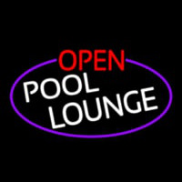 Open Pool Lounge Oval With Purple Border Neonkyltti
