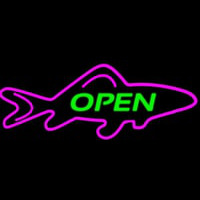 Open Purple Finned Fish Neonkyltti