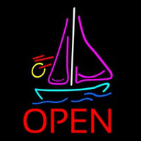 Open Sailboat Neonkyltti