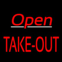 Open Take Out Neonkyltti