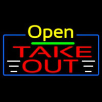 Open Take Out Neonkyltti