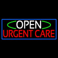 Open Urgent Care With Blue Border Neonkyltti
