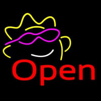 Open W Sun Logo Neonkyltti