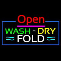Open Wash Dry Fold Blue Border Neonkyltti