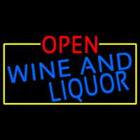 Open Wine And Liquor With Yellow Border Neonkyltti