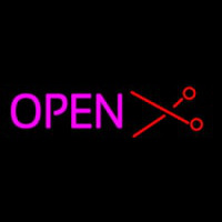 Open With Scissor Logo Neonkyltti