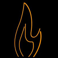 Orange Flame Logo Neonkyltti