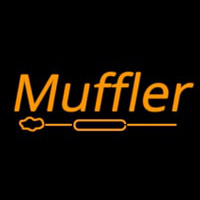 Orange Muffler With Logo Neonkyltti