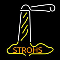 Orange Strohs Lighthouse Beer Sign Neonkyltti