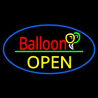Oval Block Open Balloon Neonkyltti