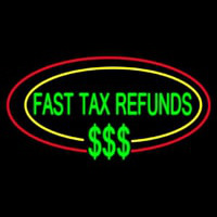 Oval Fast Ta  Refunds Neonkyltti